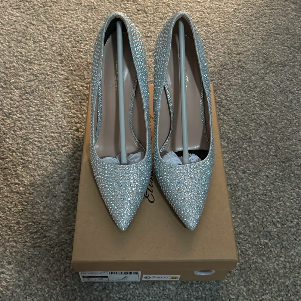 Silver Rhinestone Heels - Picture 5 of 8